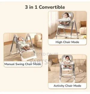 5-in-1high Chair Multifunctionከመመገቢያ ወንበርነት በተጨማሪ ዣዋዥመዌ (Swing)የሚሆን