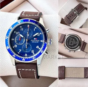 Photo - Tommy Hilfiger Blue Silver Brown Leather Watch