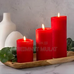 Red Pillar Candles
