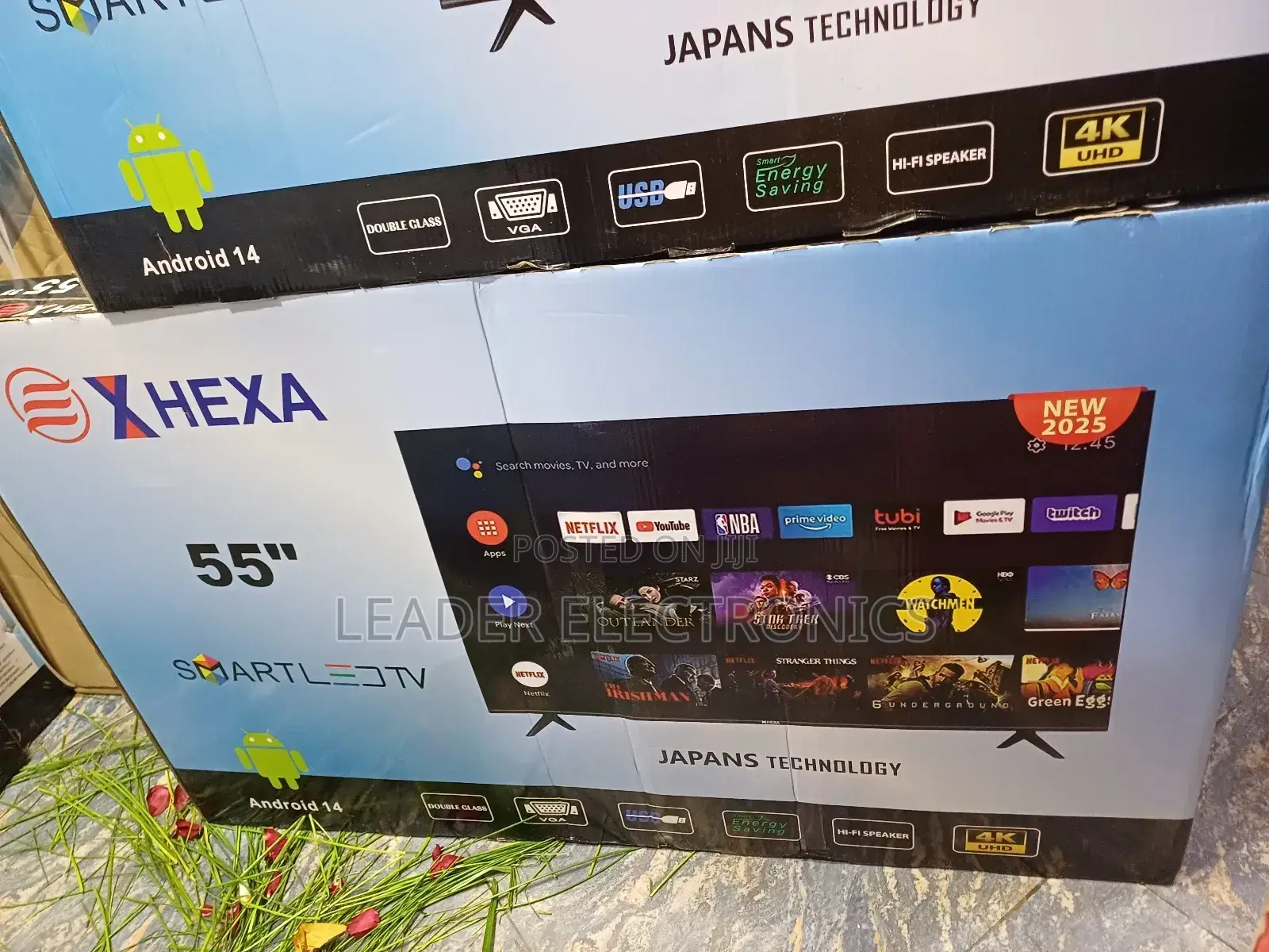 X Hexa Tv 55" Smart Android Tv New 2025