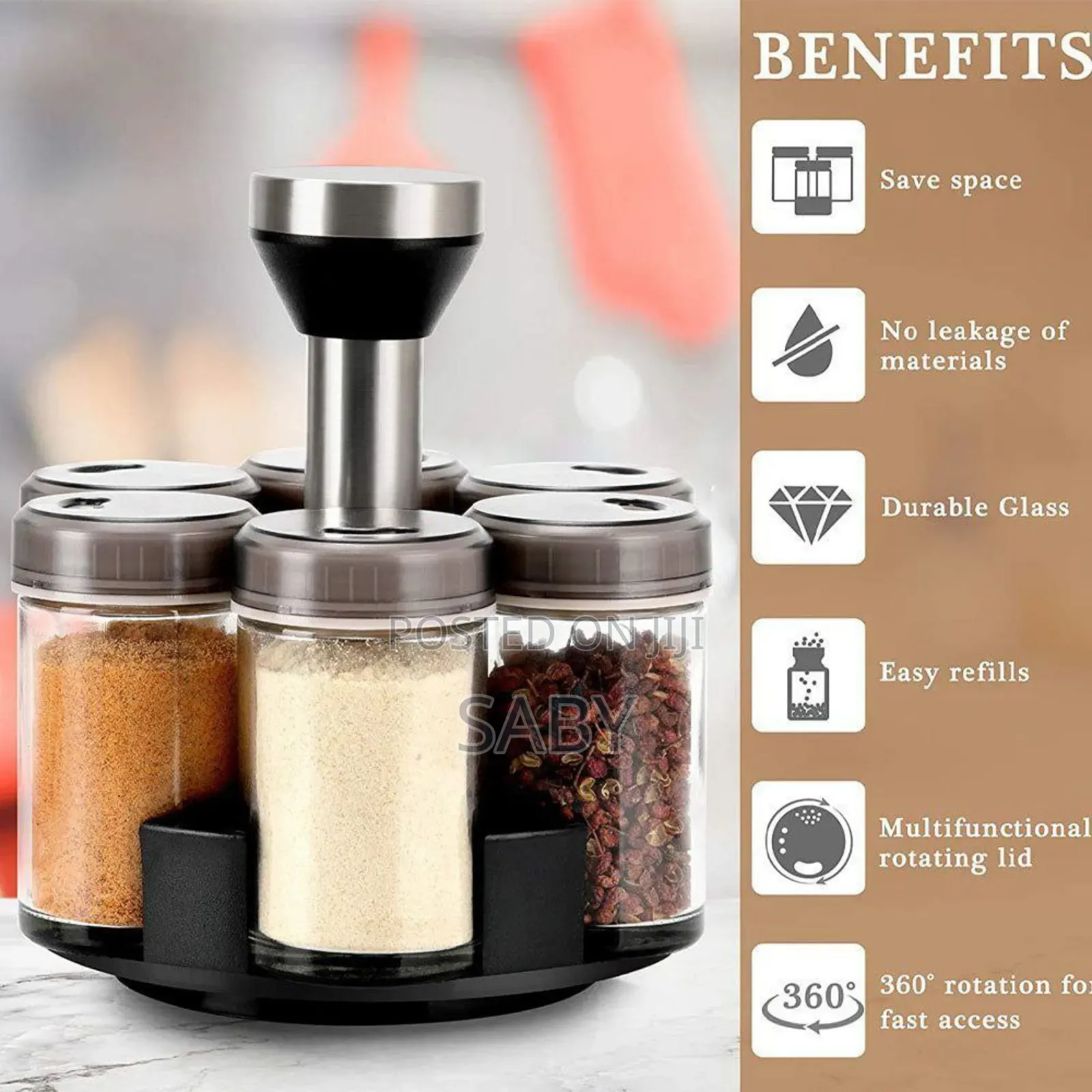 Rotating Spice Rack 
 የጥራጥሬ ማስቀመጫ