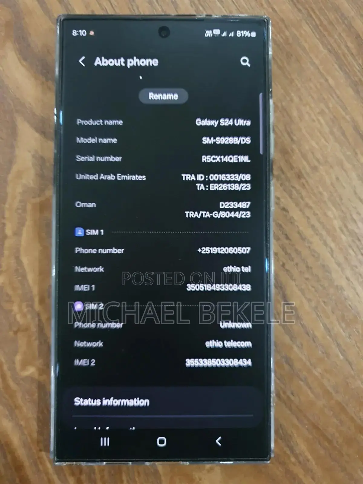 Samsung Galaxy S24 Ultra 256 GB Black