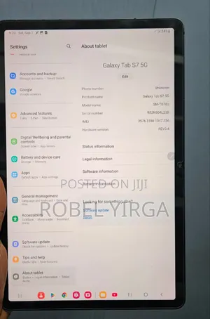 New Samsung Galaxy Tab S7 128 GB Silver