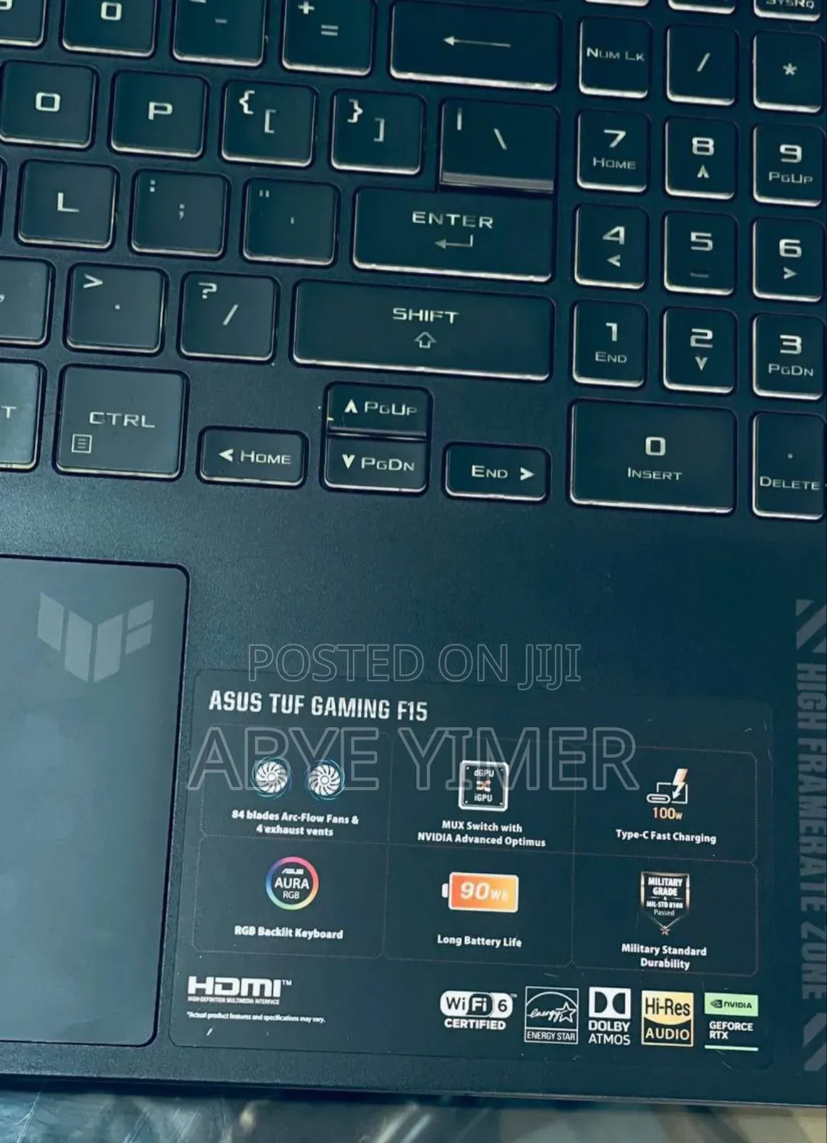 New Laptop Asus TUF Gaming A15 16GB Intel Core I7 SSD 512GB