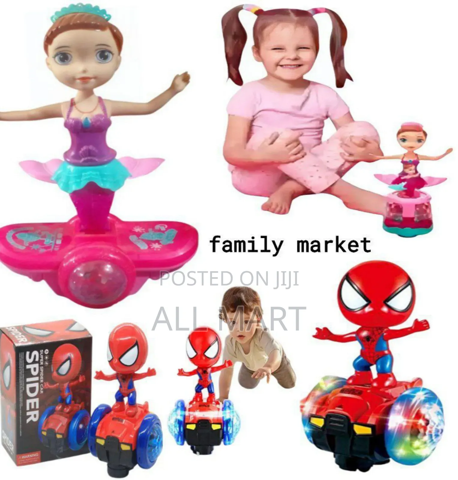  360° Rotating Mermaid Toy With Lights, Sound, and Movement