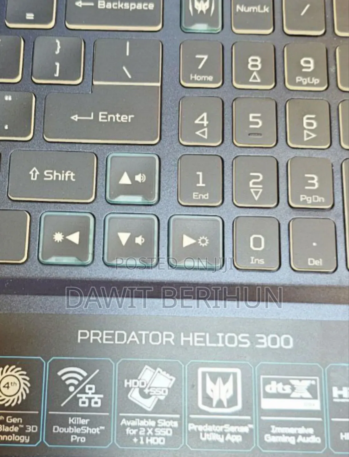 New Laptop Acer Predator Helios 300 16GB Intel Core I7 SSD 1T