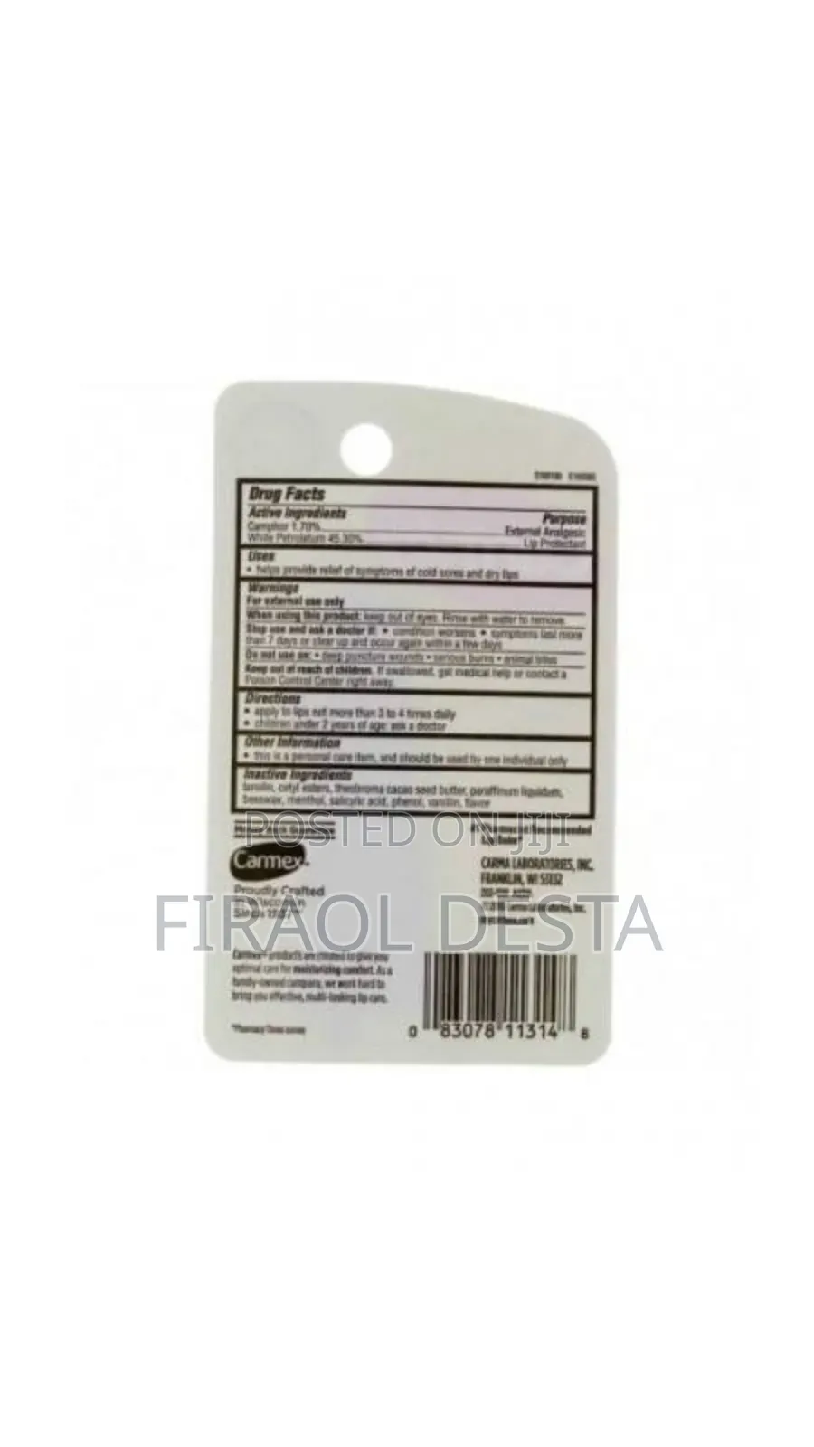 Carmex a Nutrient-Rich