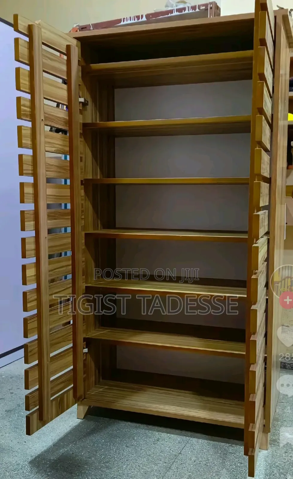 ጫማ መደርደርያ በላምኔት ወደ ጎን 4 ጥንድ ጫማ የሚይዝ ቁመት 180ሳ.ሜ