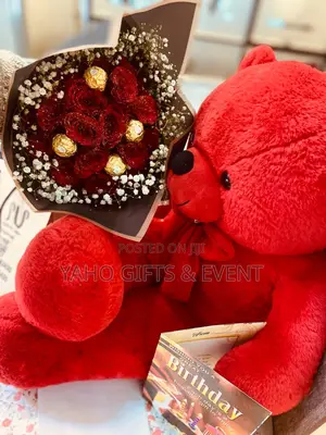 Large Toy With Flower Gift