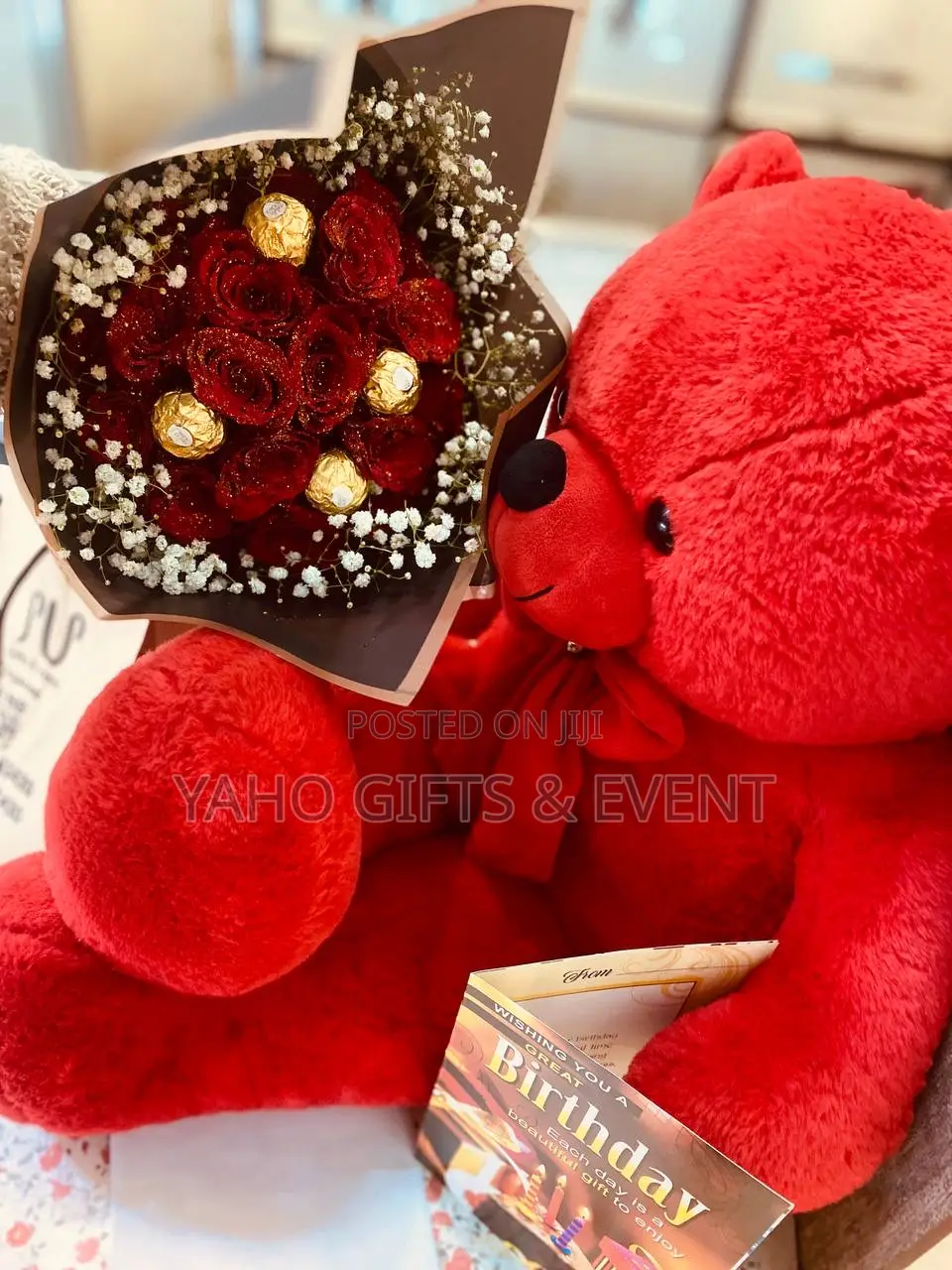 Large Toy With Flower Gift