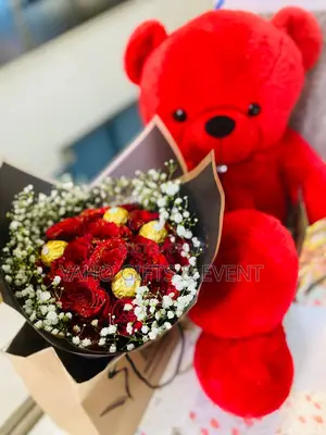 Large Toy With Flower Gift