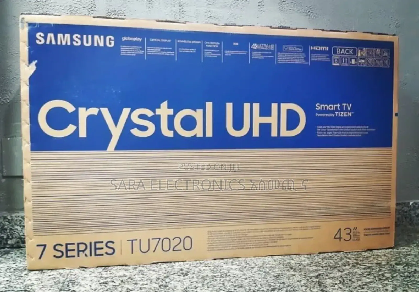 ✅Samsung 43" Crystal Uhd 7 Series Smart Tv ከ ነፃ ትራንስፖርት ጋር ✅
