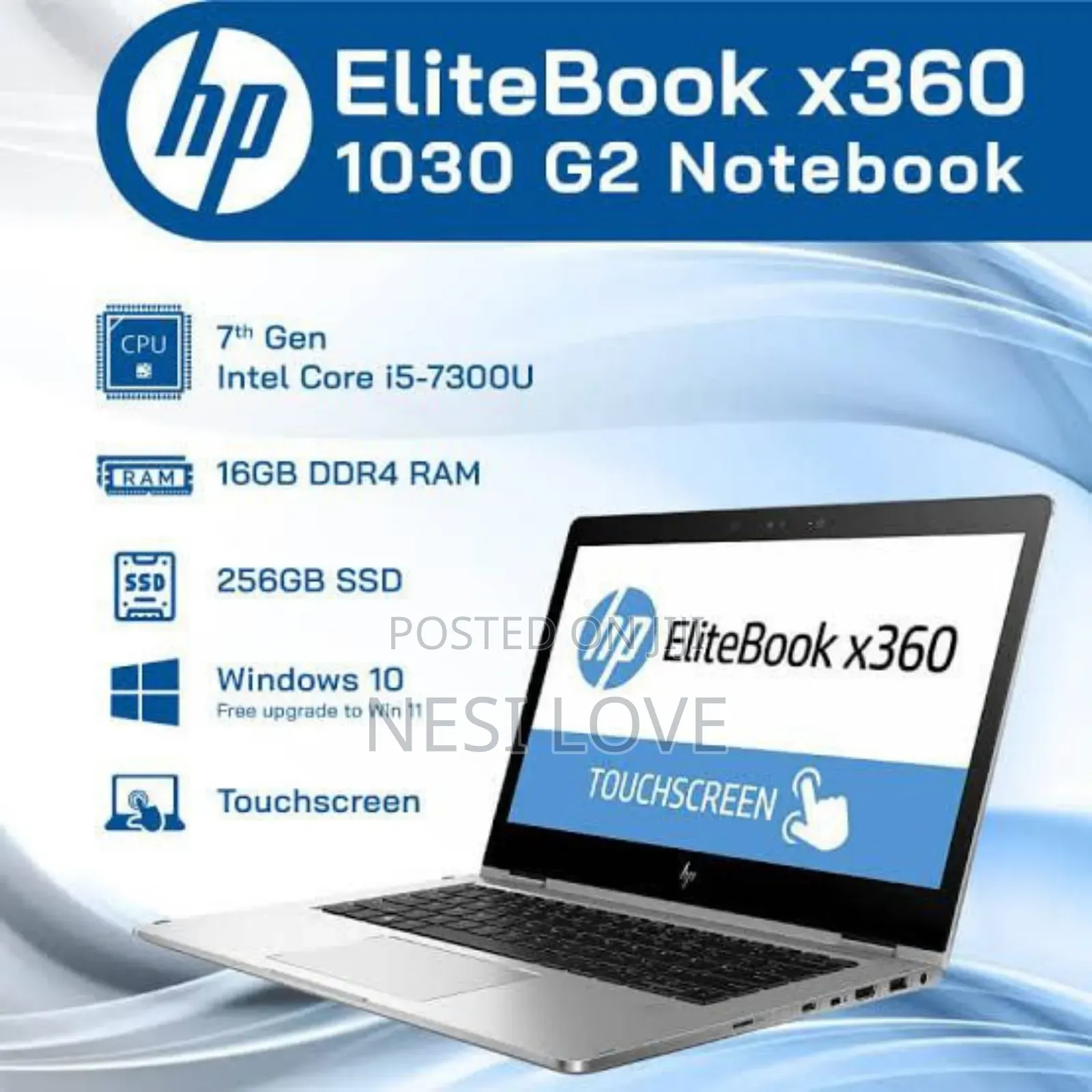New Laptop HP EliteBook X360 1030 G2 8GB Intel Core I5 SSD 512GB