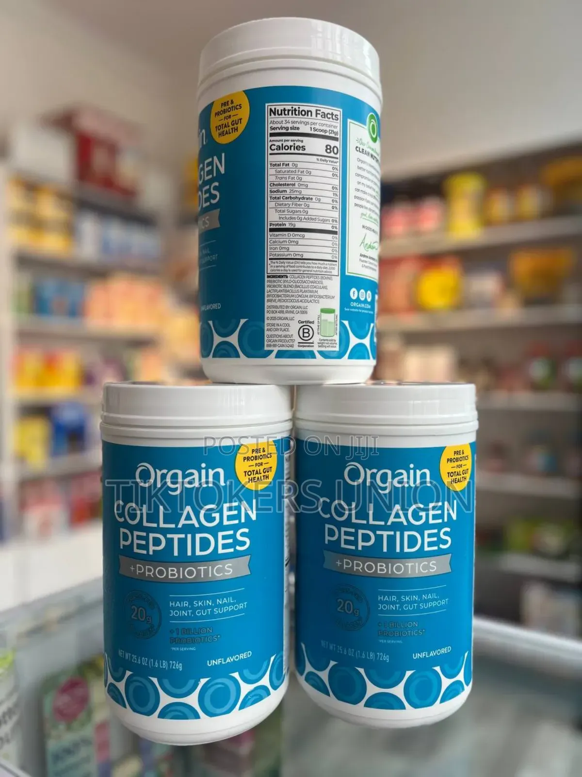 Orgain Collagen Peptides + Probiotics