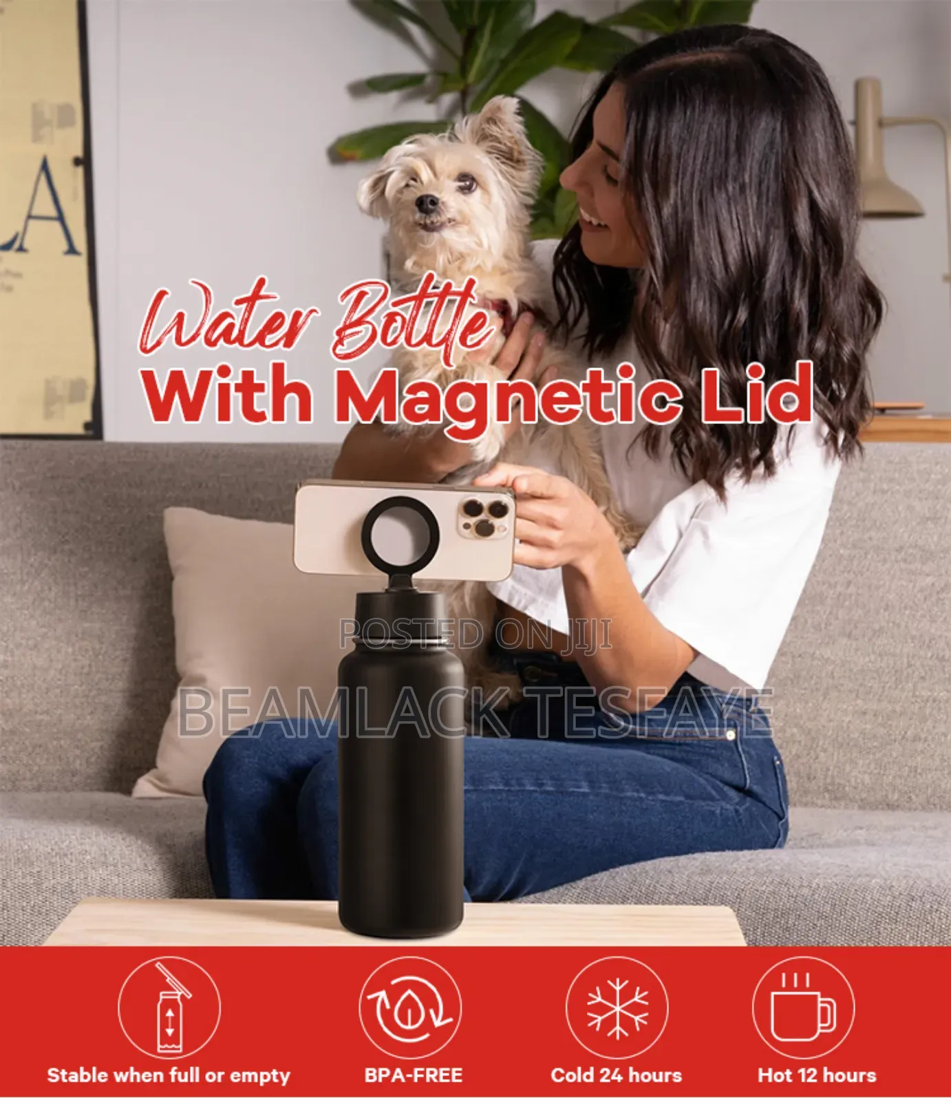 Porodo Magnetic Mount Water Bottle