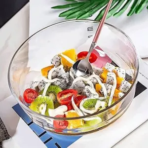 Transparent Glass Salad Bowl