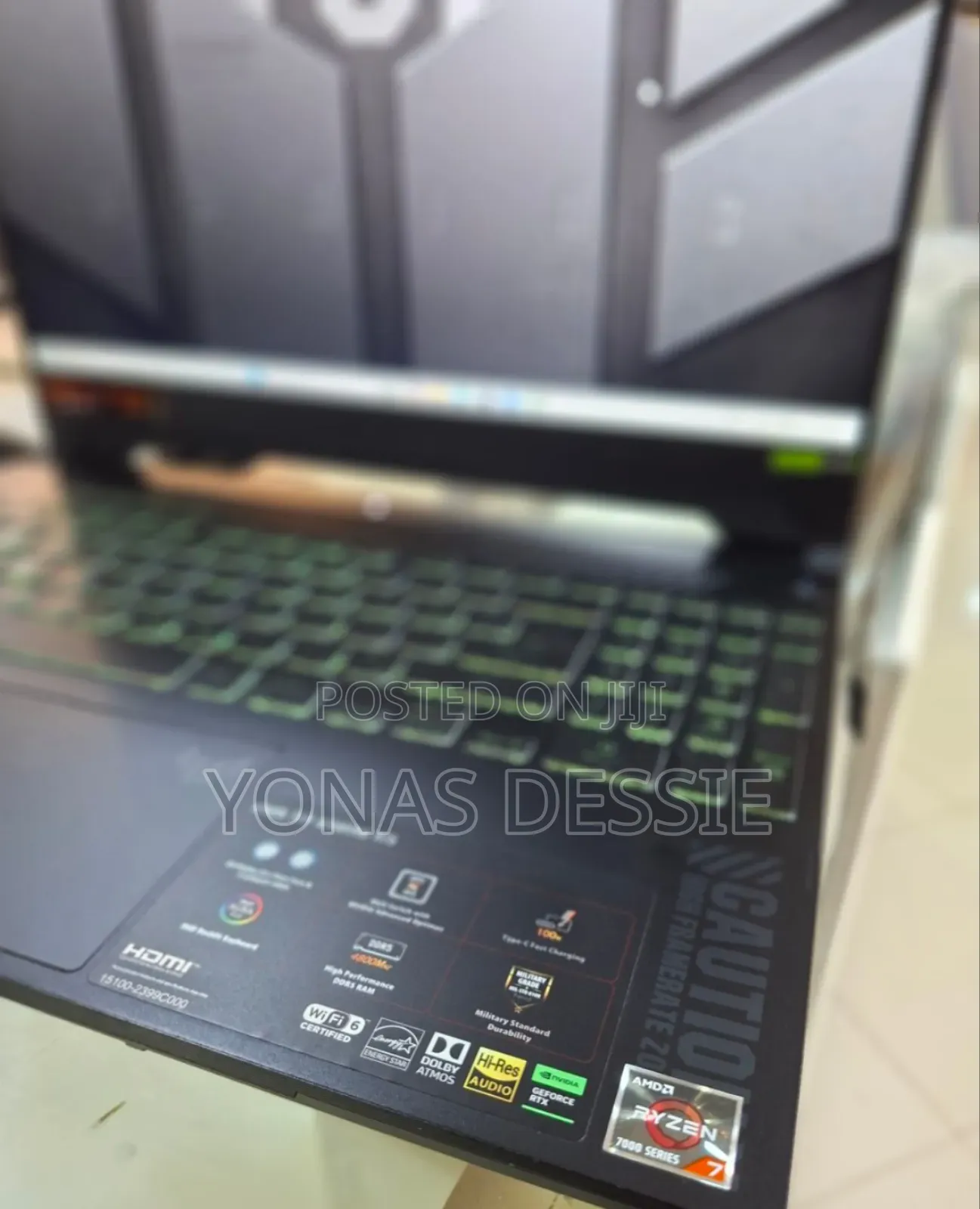 New Laptop Asus TUF Gaming A15 16GB AMD Ryzen 7 SSD 512GB