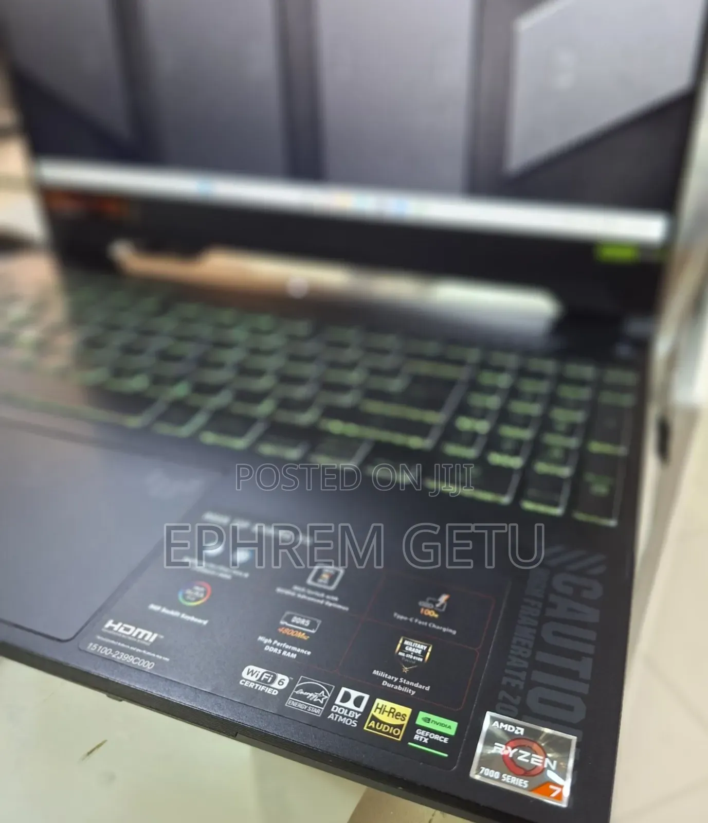 New Laptop Asus TUF Gaming A15 16GB AMD Ryzen 7 SSD 512GB