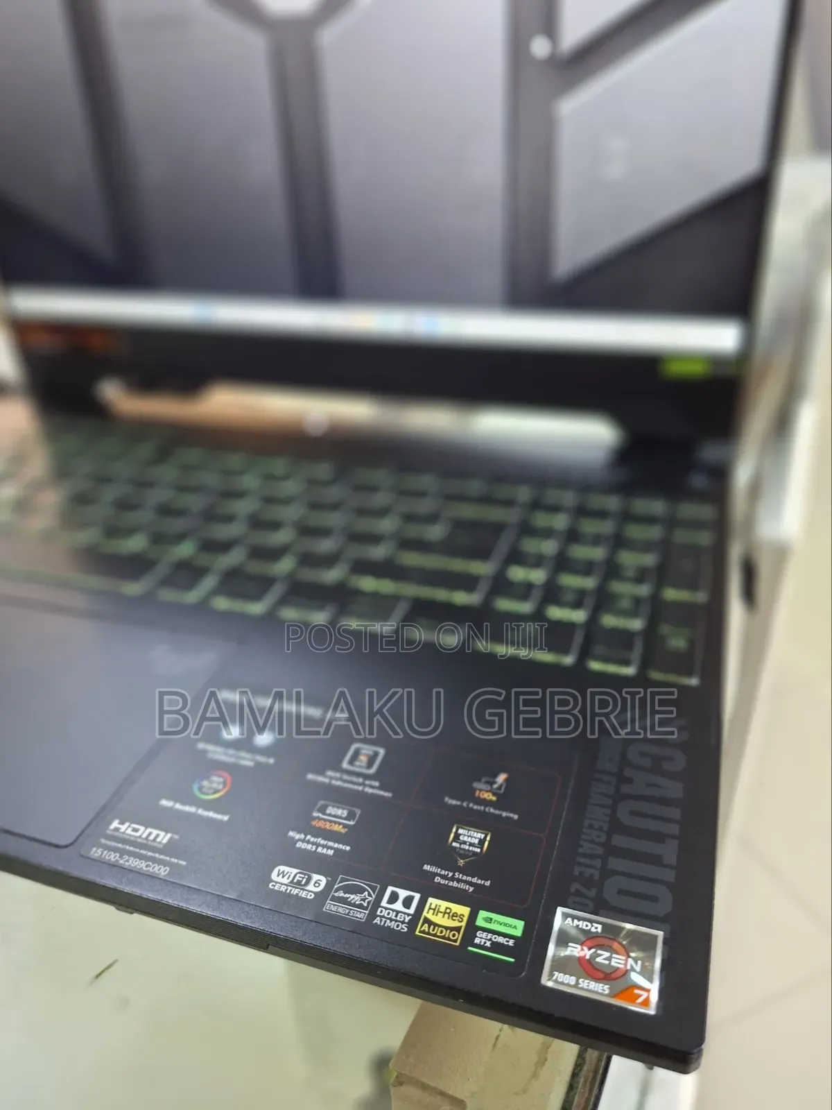 New Laptop Asus TUF Gaming A15 16GB AMD Ryzen 7 SSD 512GB