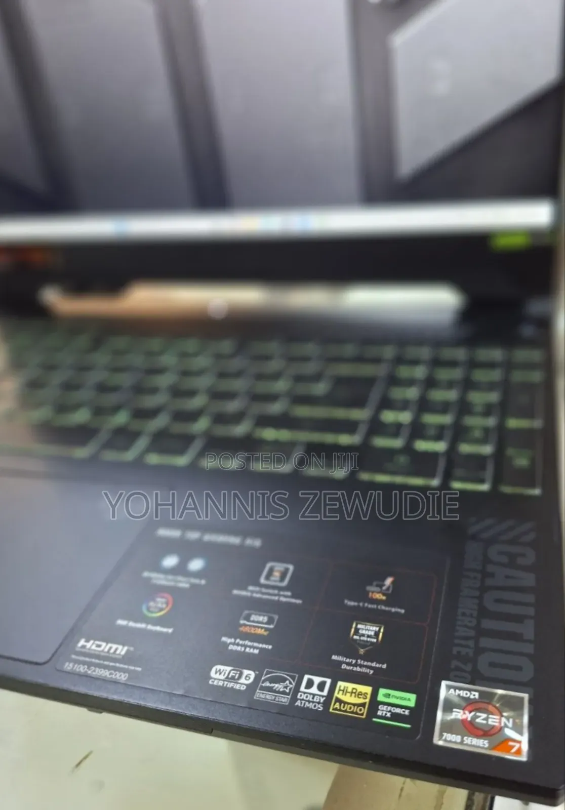 New Laptop Asus TUF Gaming A15 16GB AMD Ryzen 7 SSD 512GB