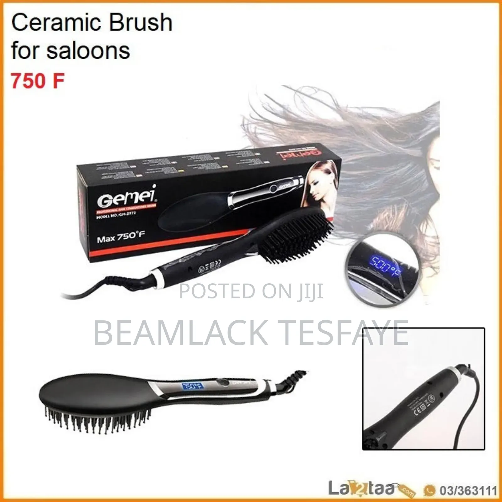 Pro Gemei Professional Hair Straightner Brush