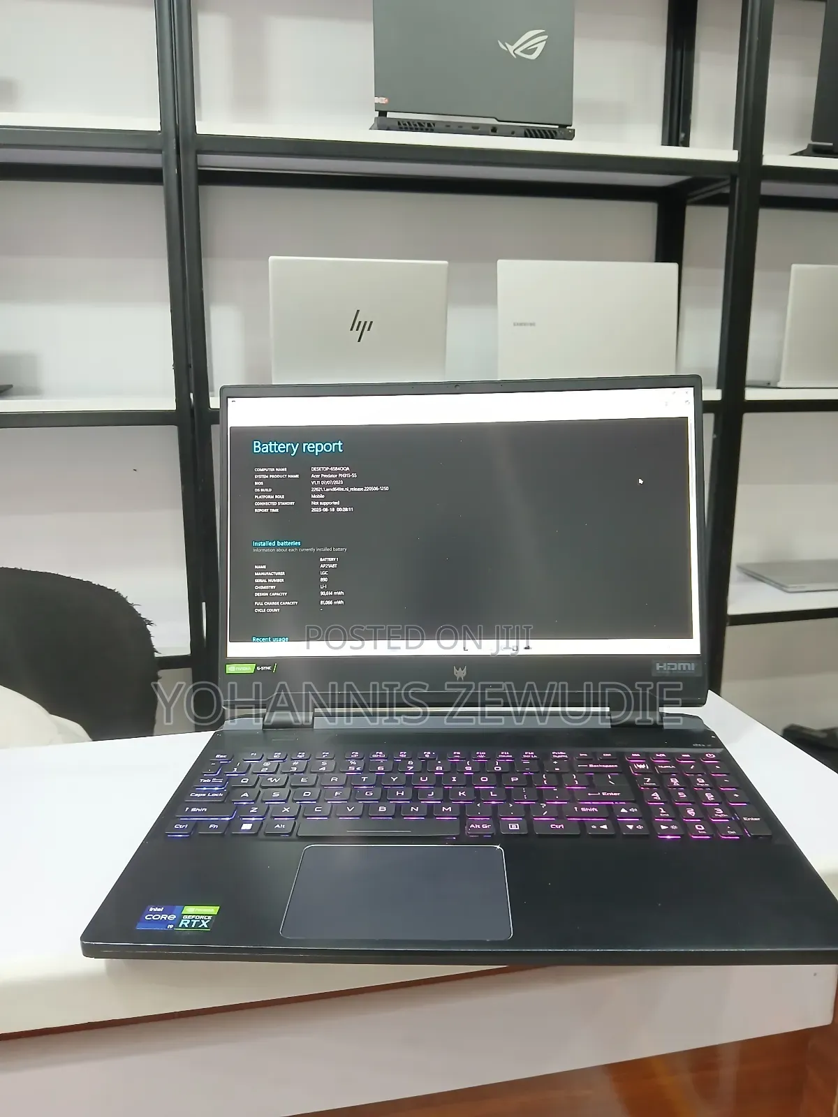 New Laptop Acer Predator Helios 300 16GB Intel Core I9 SSD 512GB