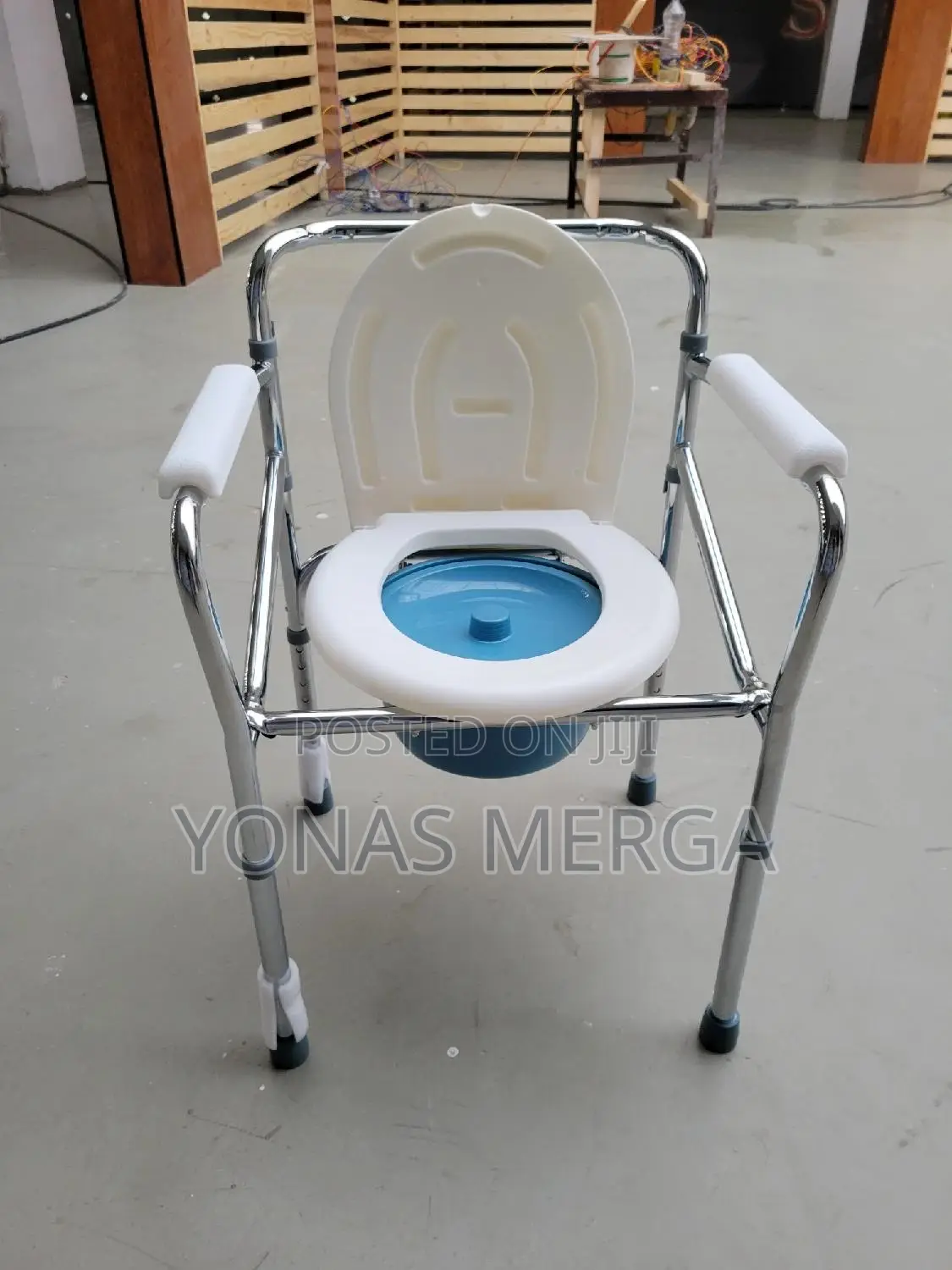 Commode+Bedside+Toilet Chair容طaluminum+Pvc Seat Chair走πcommodo Chair