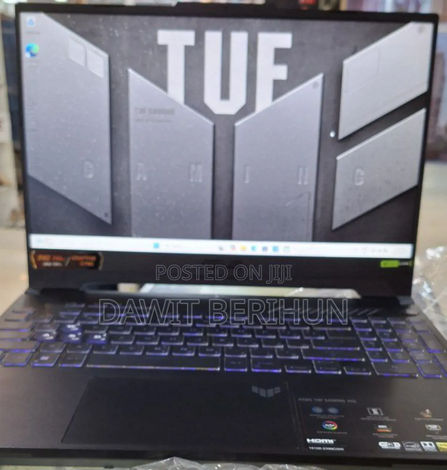 New Laptop Asus TUF Gaming A15 16GB AMD Ryzen 7 SSD 512GB