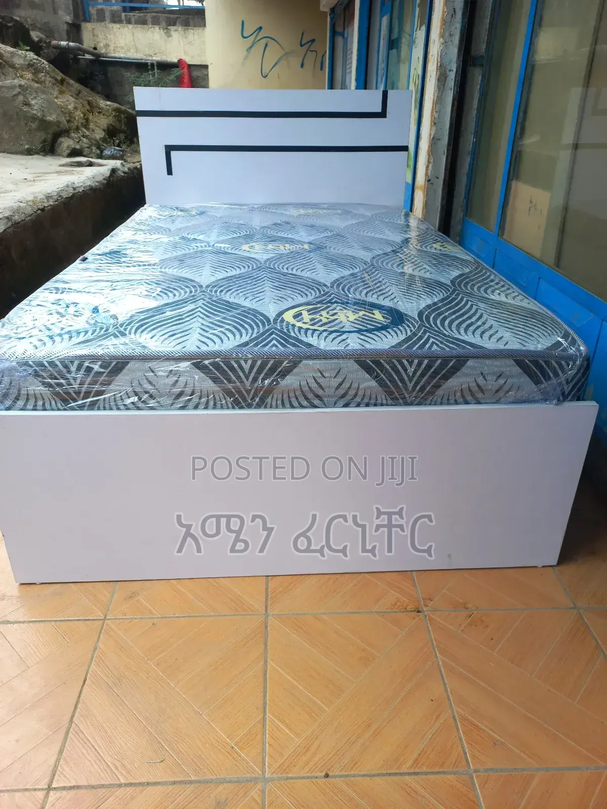 አልጋ(Alga),Bed 1.20 በ8800. ከፍራሽ ጋር በ15000.