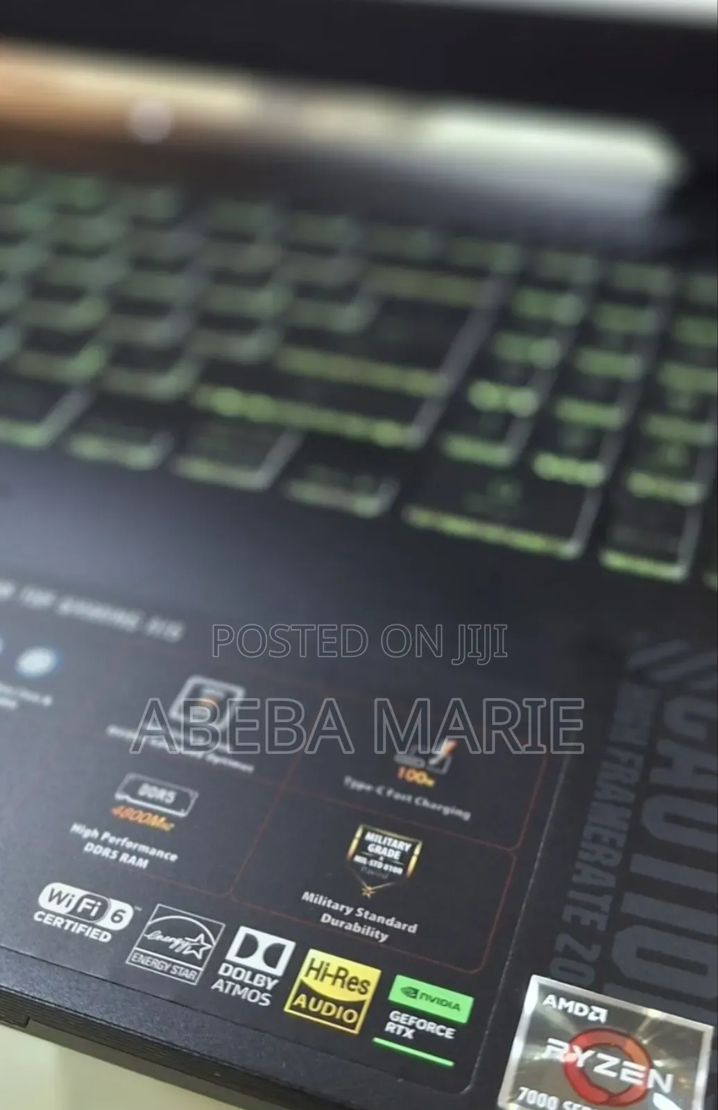 New Laptop Asus TUF Gaming A15 16GB AMD Ryzen 7 SSD 1T