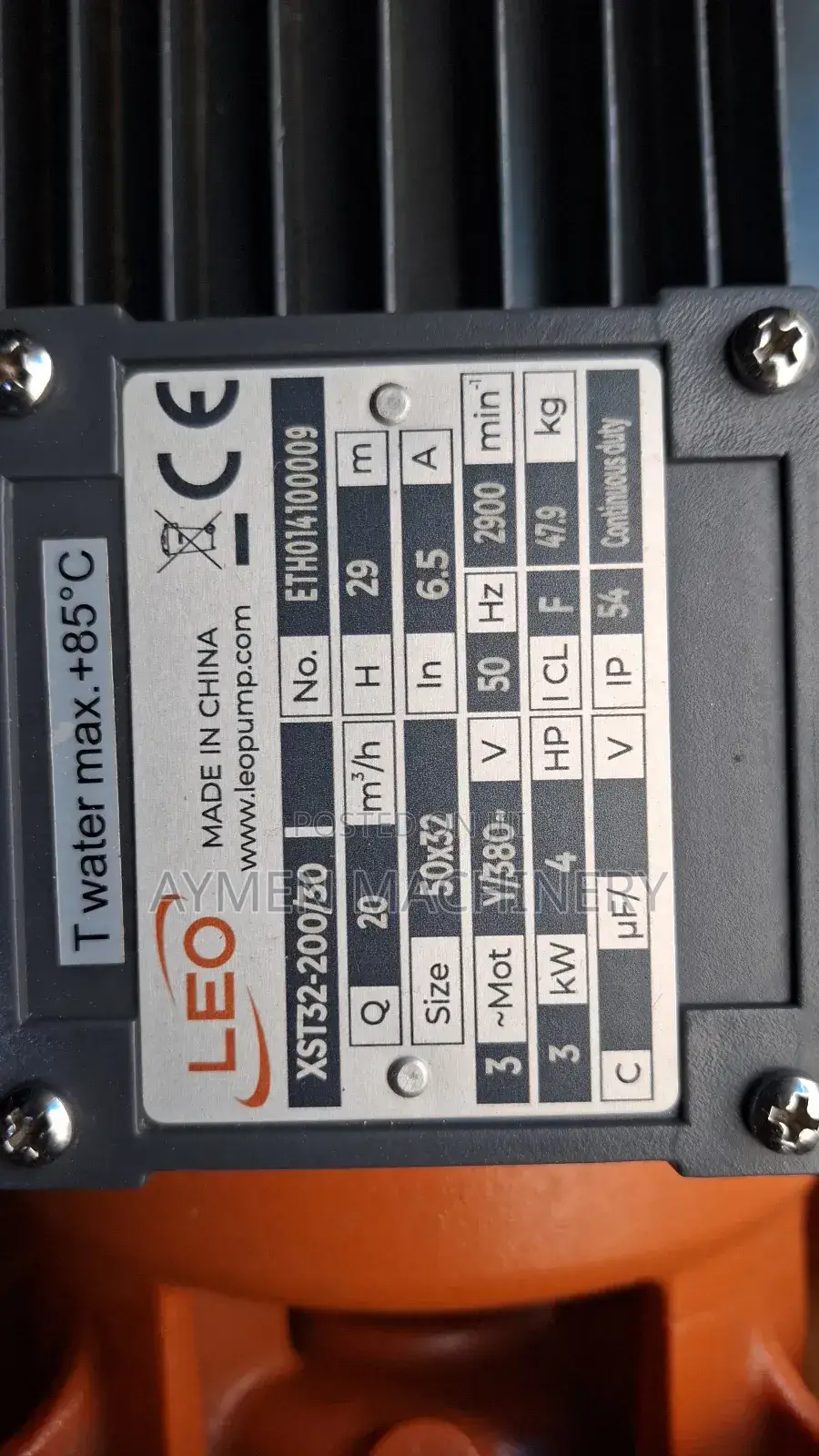 Leo Centrifugal Pump 4hp 3kw