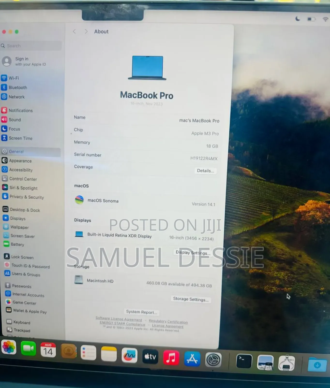 New Apple MacBook Pro 2023 M3 Pro 16-Inch 18GB Apple M3 SSD 512GB