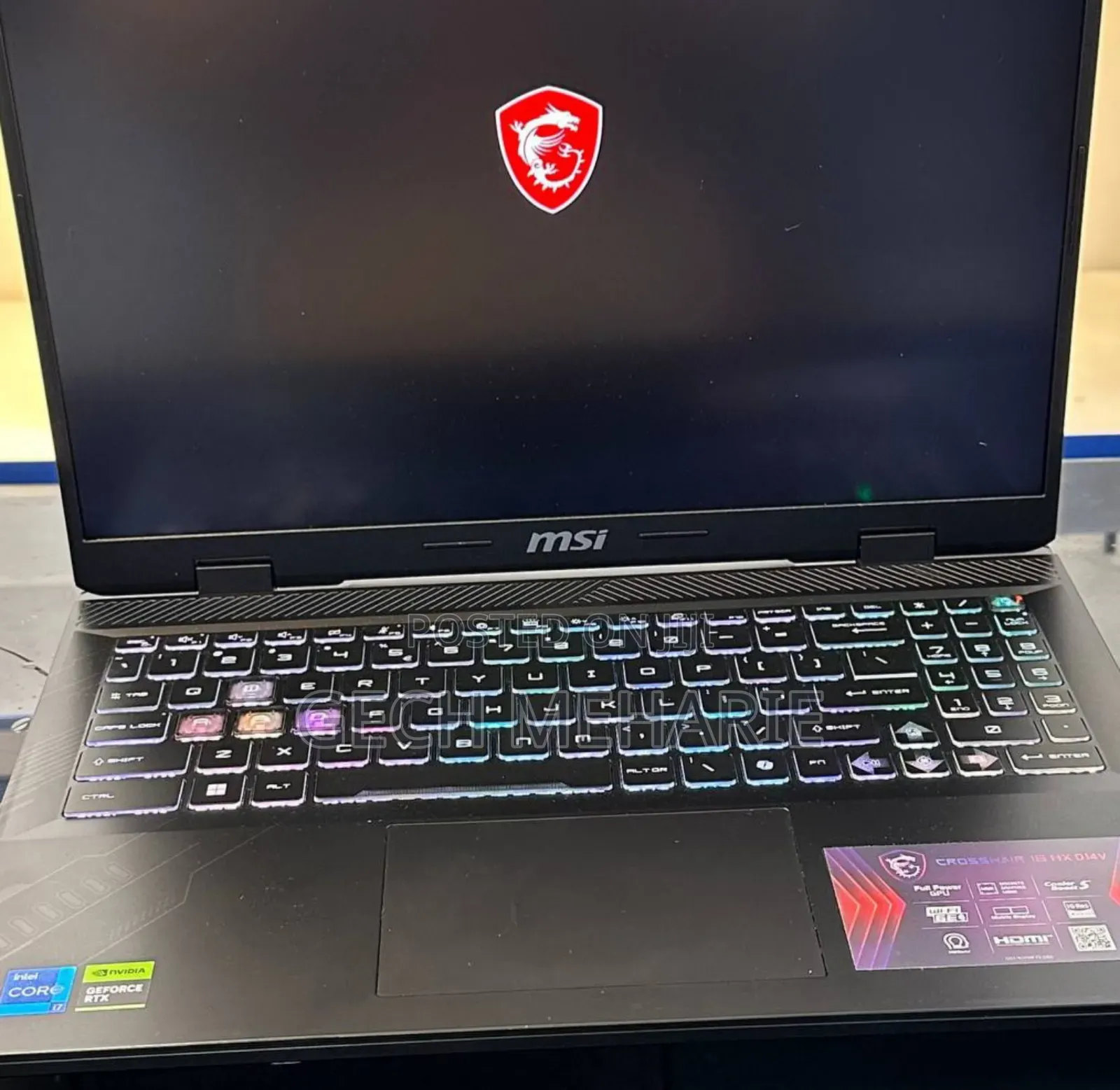 New Laptop MSI Crosshair 15 B12U 16GB Intel Core I7 SSD 1T