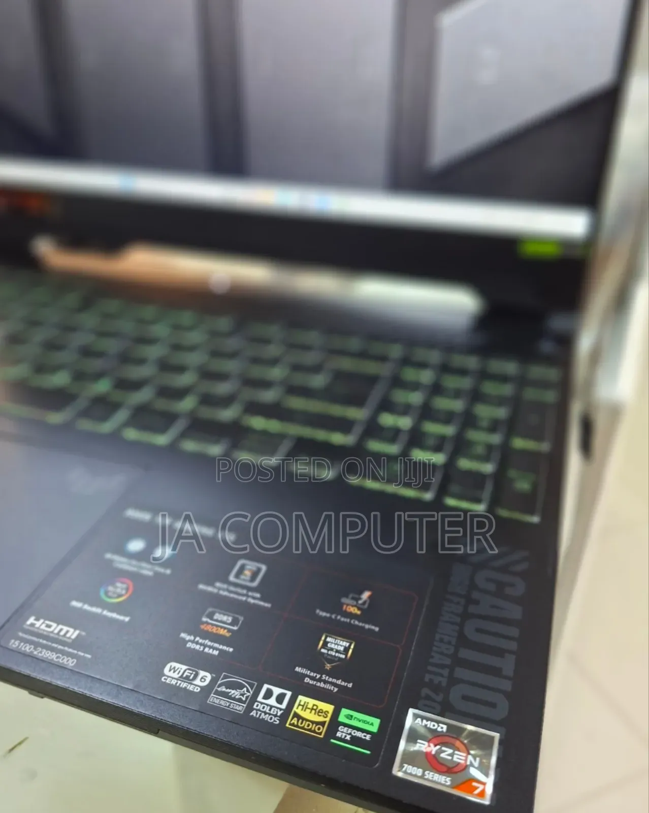 New Laptop Asus TUF Gaming A15 16GB AMD Ryzen 7 SSD 512GB