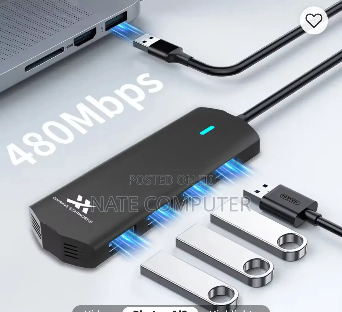 Usb 4-Port Hub and 7-Port Hub