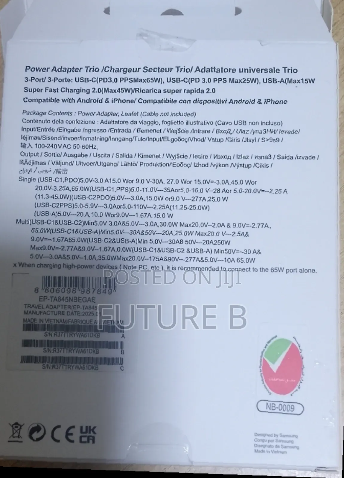 65 Watt Charger Multi-Device Support