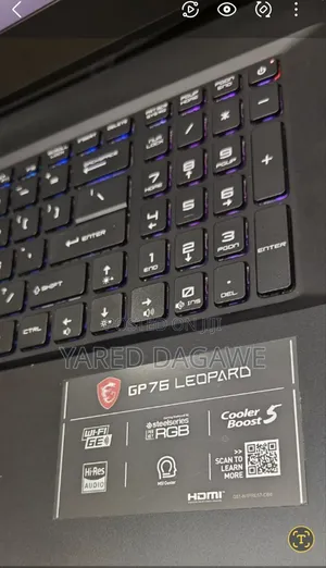 New Laptop MSI GP75 Leopard 16GB Intel Core I7 SSD 1T
