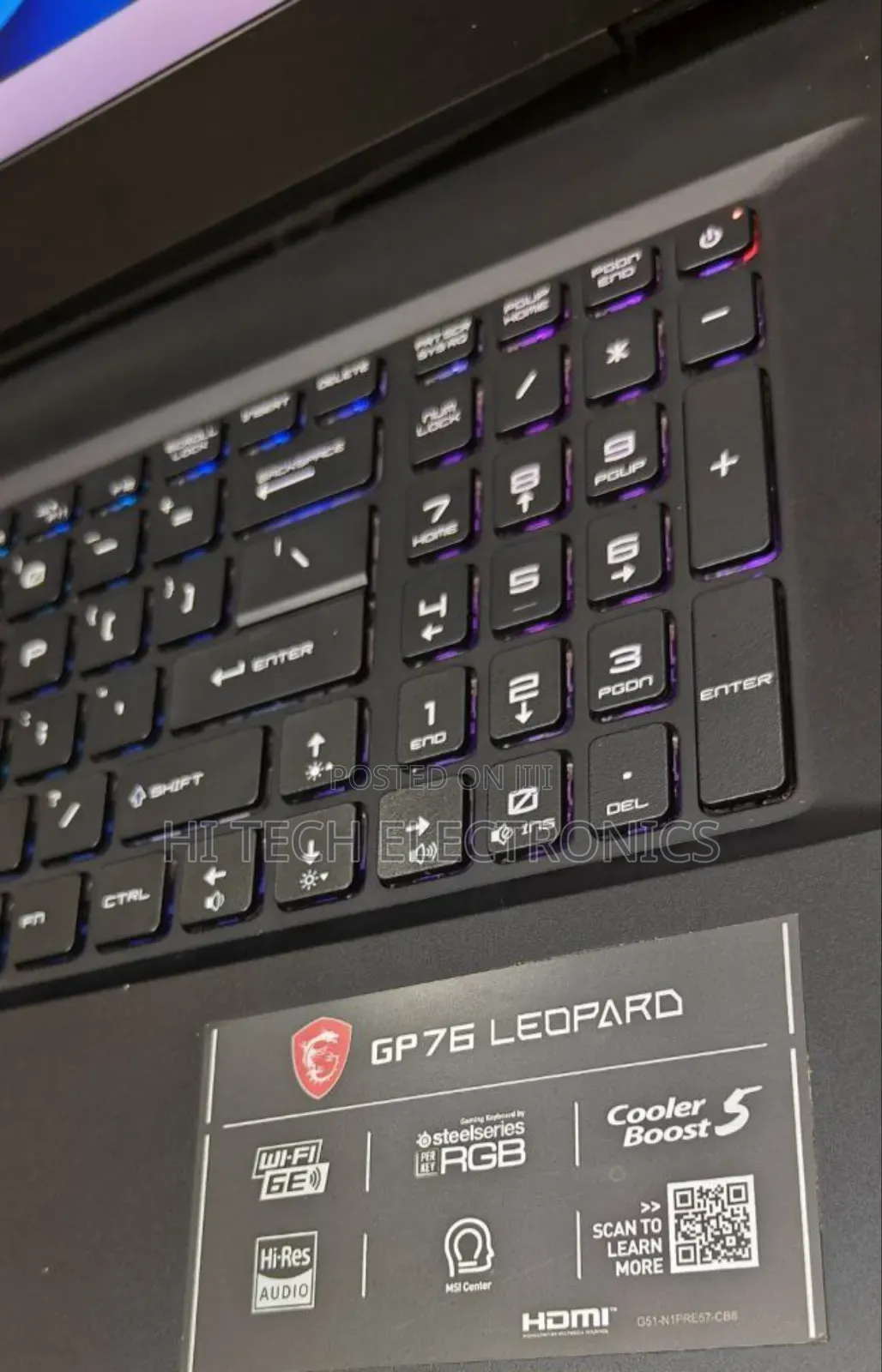 New Laptop MSI GP75 Leopard 16GB Intel Core I7 SSD 1T