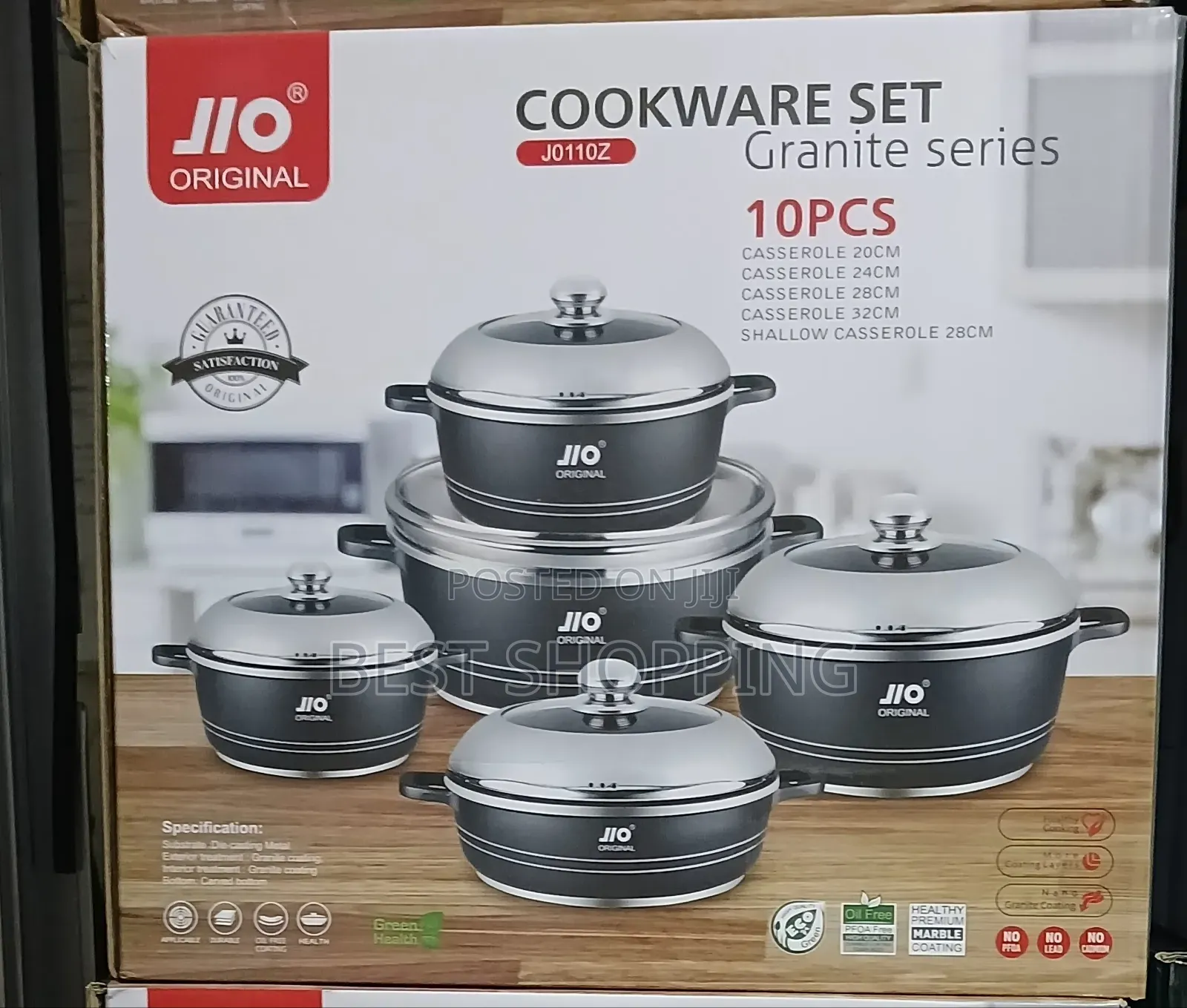 Jio 5 in 1 Granite Cookware ግራናይት ድስት