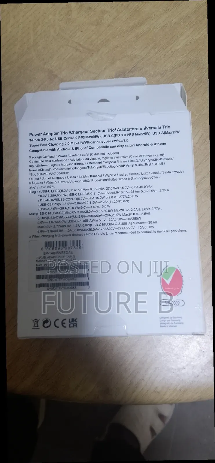 65watt Charger Travel Friendly