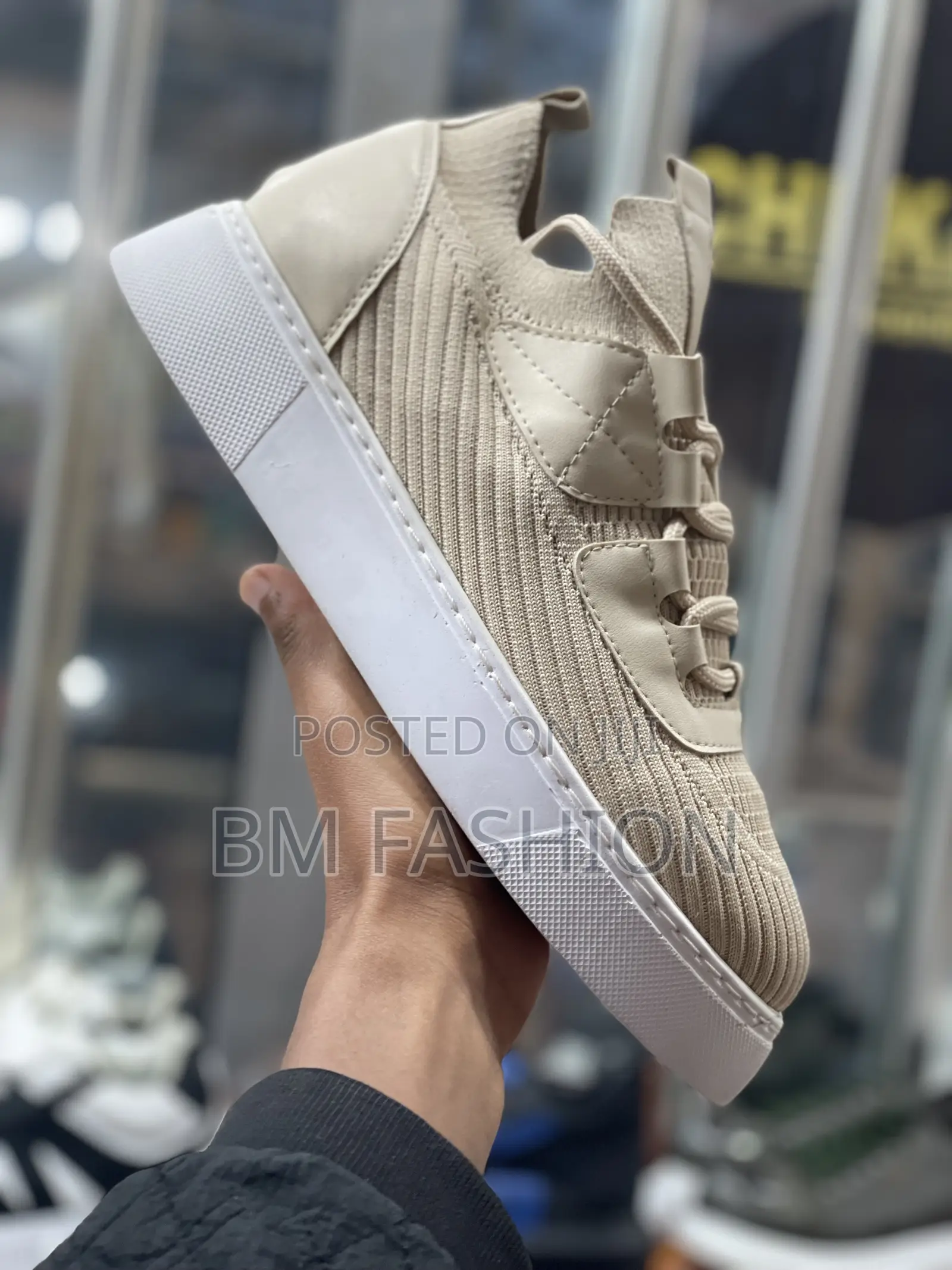 Chekich Mens Casual Cream Shoe Khaki Color