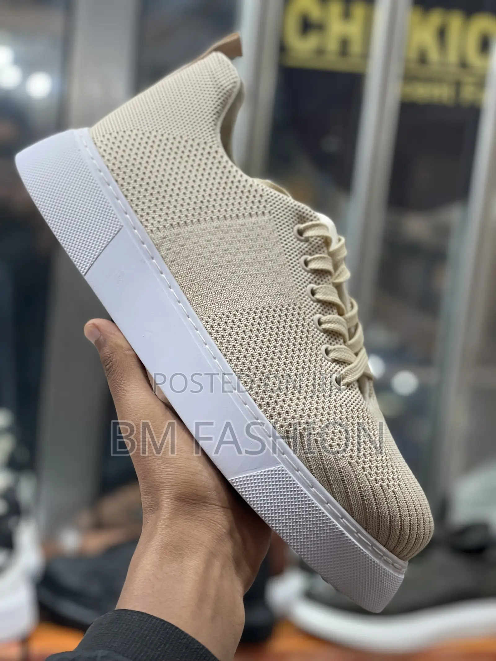 Chekich Mens Casual Cream Shoe Khaki Color