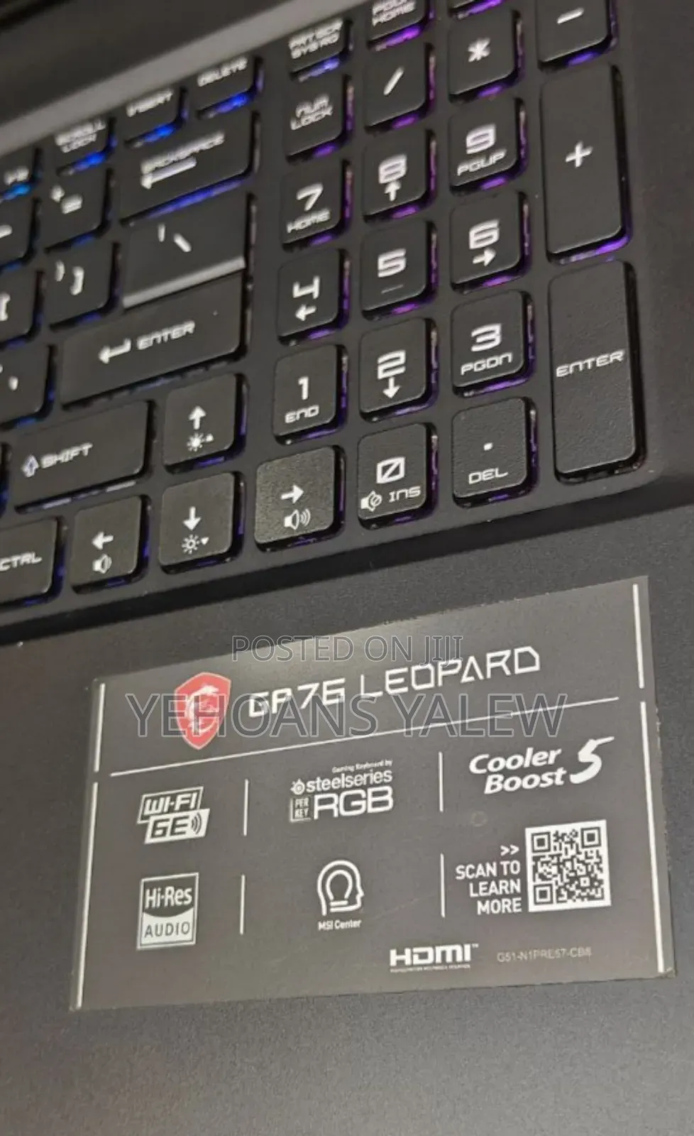 New Laptop MSI 16GB Intel Core I7 SSD 1T