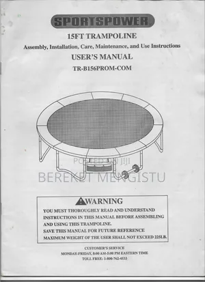 Trampoline 15ft Made in Usa With Full Accessories