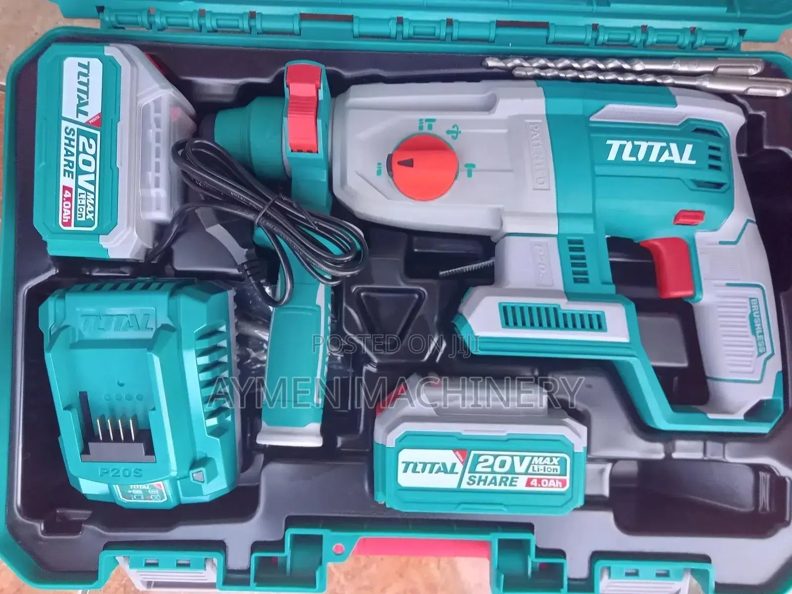 Total Chargeable Hammer Drill በባትሪ የሚሰራ ኮንክሪት ድሪል