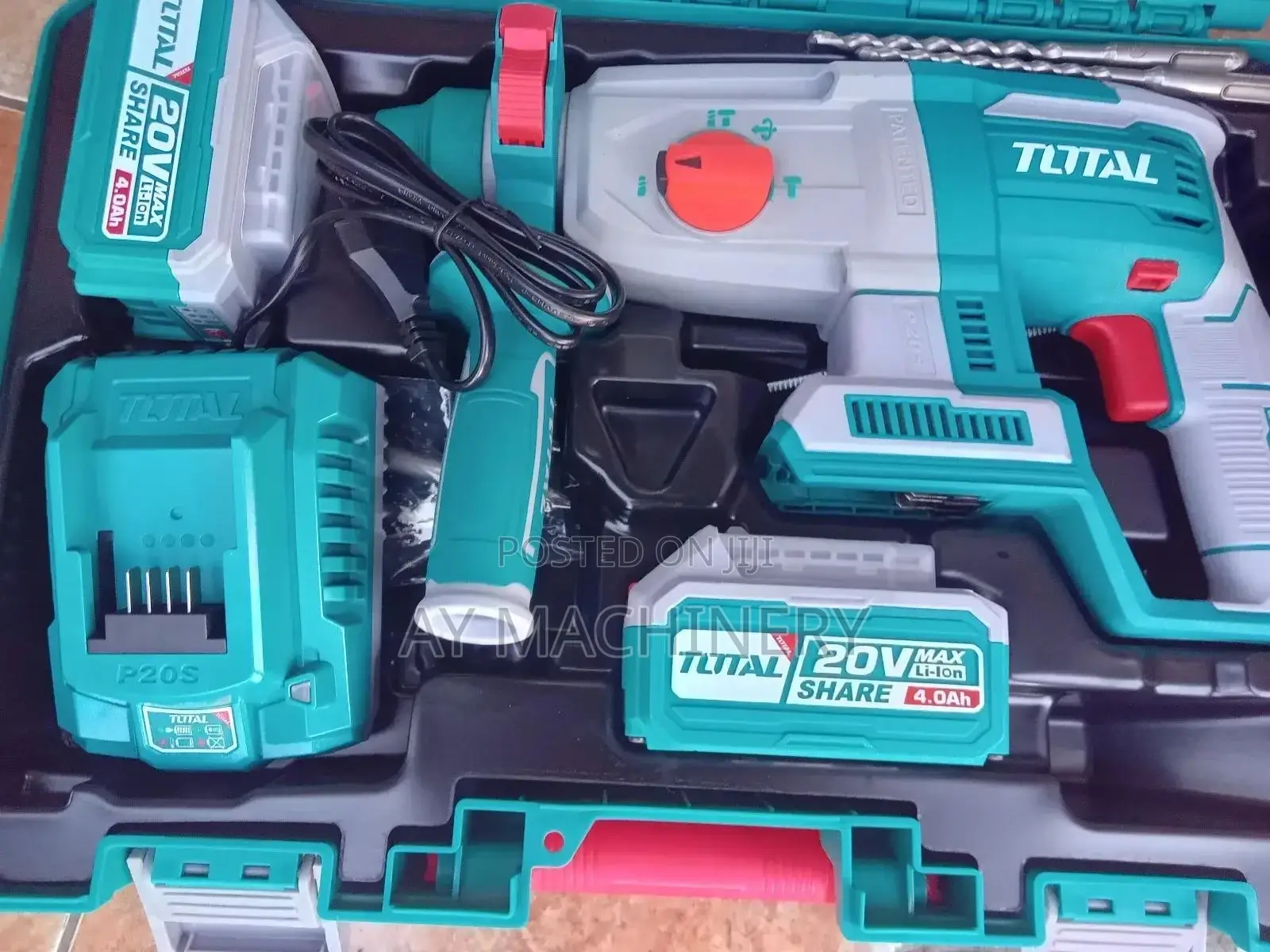 Total Chargeable Hammer Drill በባትሪ የሚሰራ ኮንክሪት ድሪል