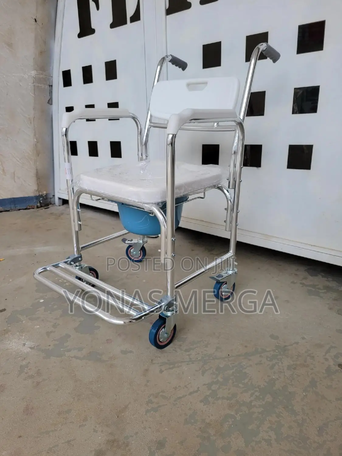 Rolling Transport+Padded Toilet Chair客፭commode Chair咋፵pot+Popo Chair