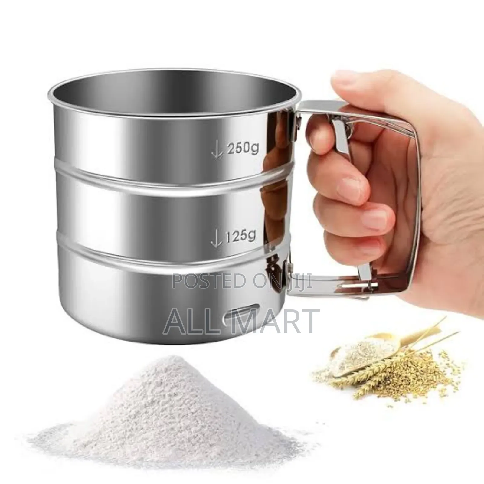Stainless Steel Flour Sifter (የዱቄት መንፊያ)
