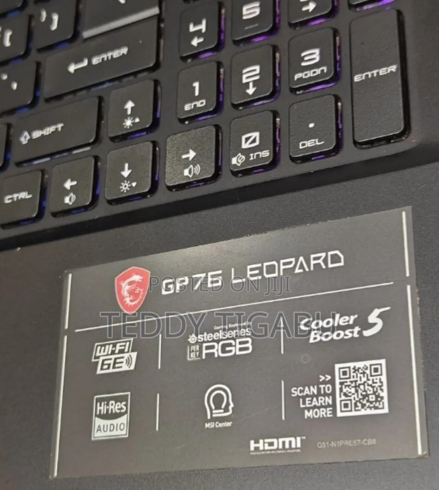 New Laptop MSI Pulse GL76 16GB Intel Core I7 SSD 1T