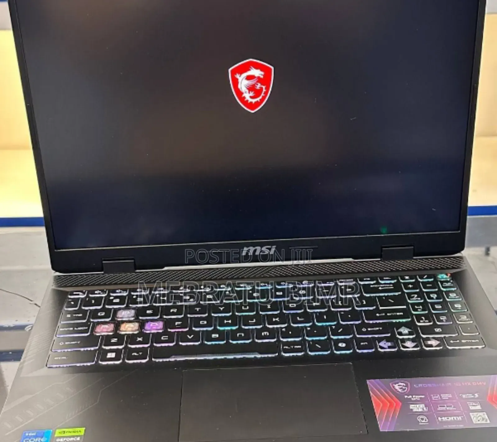 New Laptop MSI Crosshair 15 16GB Intel Core I7 SSD 1T